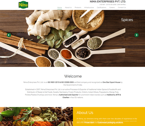 Capital Markets Web Deisigning Companies in Mumbai Exporter & Distributor of Indian Spices & Food Industry.